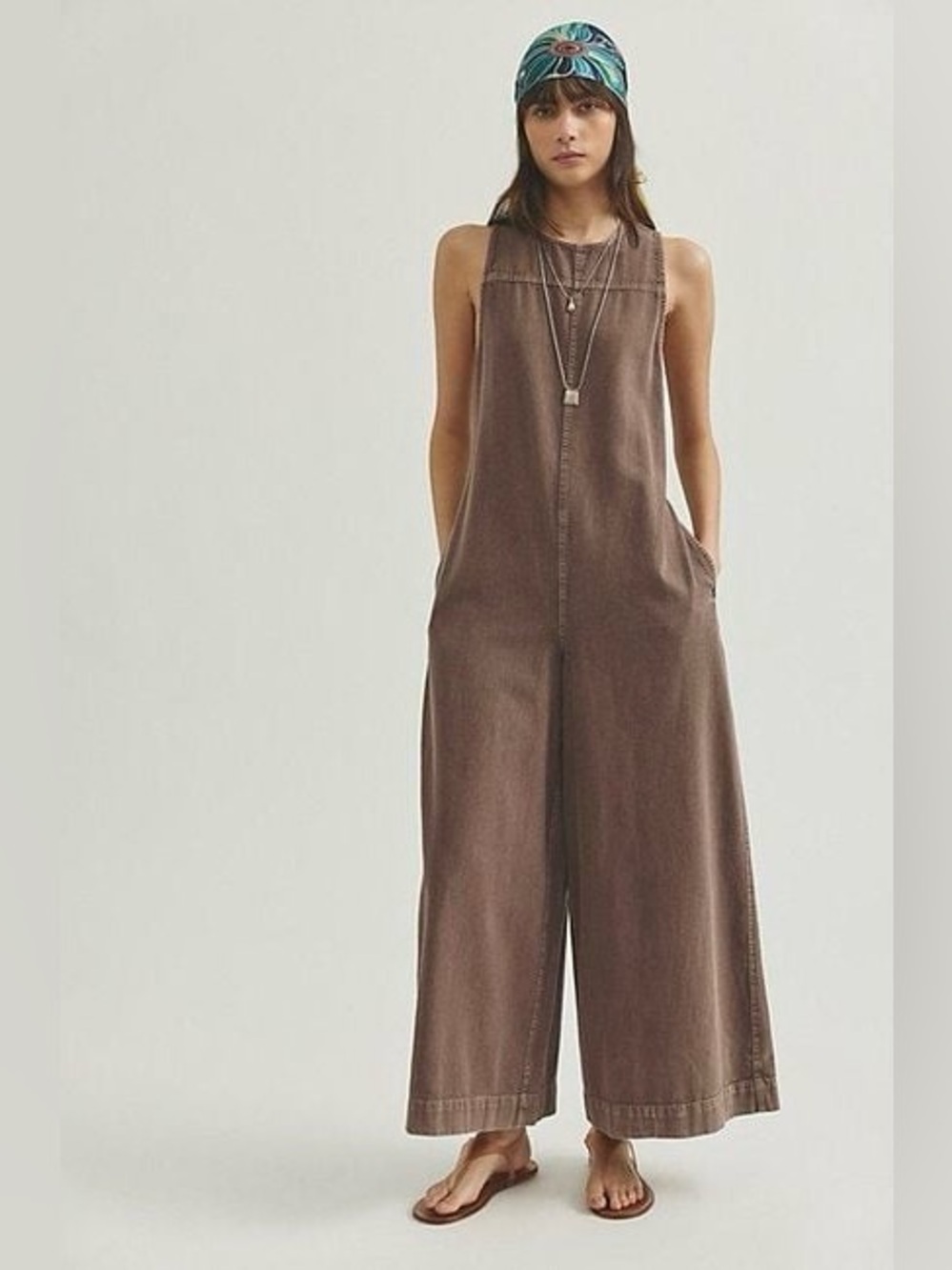 NWT FREE PEOPLE WE THE FREE Do No Wrong Jumpsuit | Coffee Cream MSRP $148 Size S